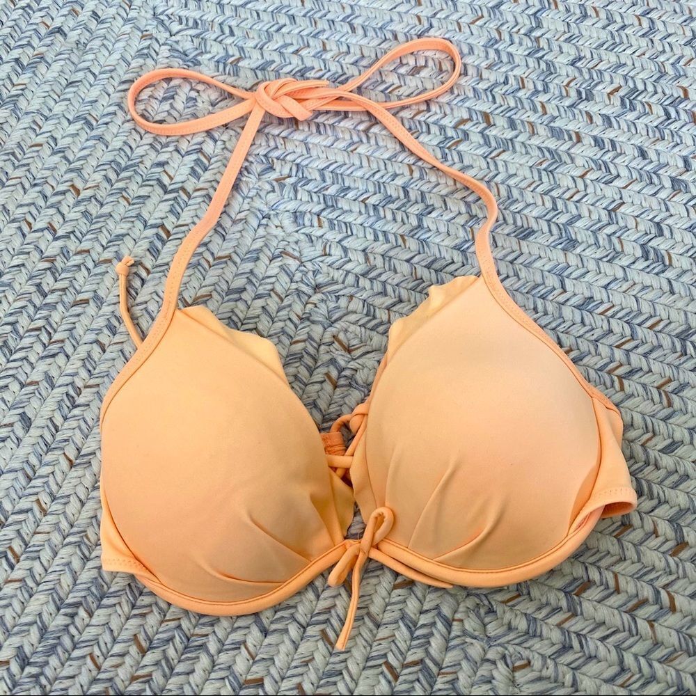 Victoria’s Secret peachy orange padded bikini top
